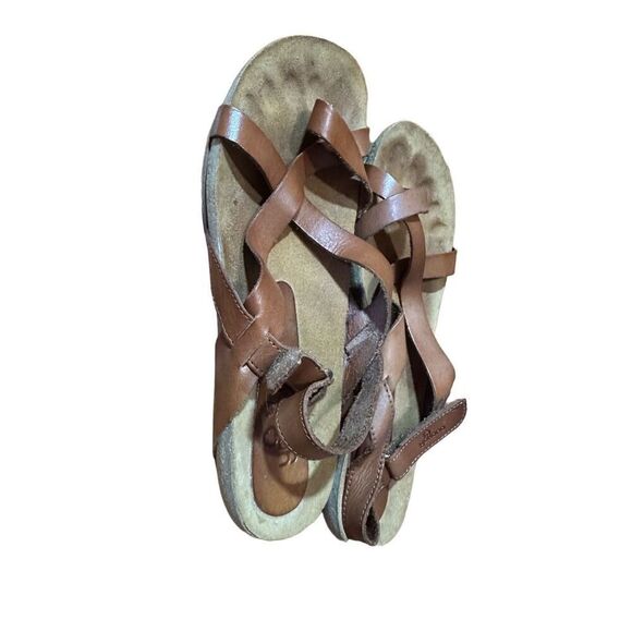 YOKONO Leather Sandals Ibiza Brown Terracotta womens size 8 Toe Loop - Picture 7 of 10